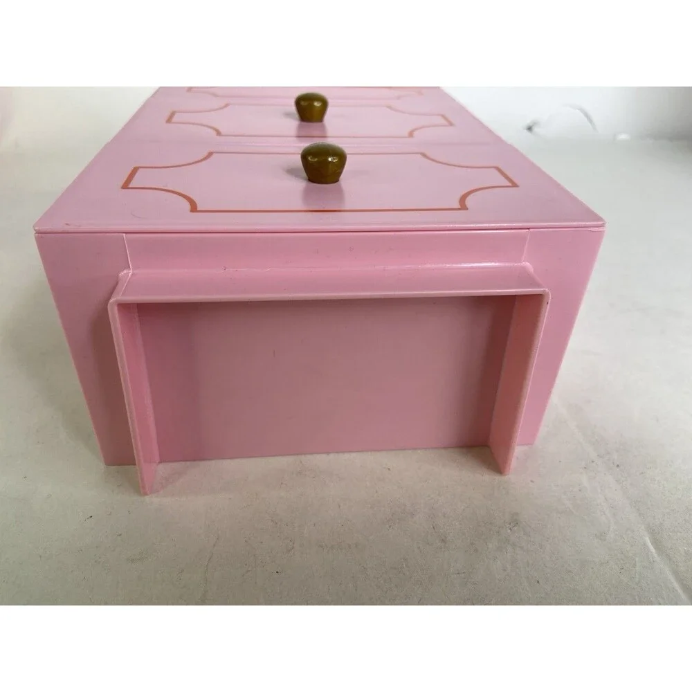 American Girl Julie's Groovy Bathroom Pink Doll Vanity with Sink and 2 Drawers